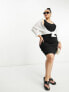 Фото #4 товара ASOS DESIGN Curve ribbed scoop neck vest mini dress in black