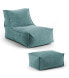 Sitzsack + Pouf, Hocker aus Webstoff