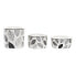 Фото #2 товара Комплект для аперитива DKD Home Decor Белый/Черный Бамбук Керамика Листья Cottage 3 Предметы 8 cm 20 x 20 x 8 cm