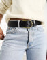 Фото #1 товара ASOS DESIGN half moon waist and hip jeans belt in black