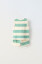 Striped terry t-shirt and bermuda shorts co-ord