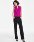 ფოტო #5 პროდუქტის Women's Mid-Rise Fly Front L-Pocket Trousers