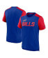 Фото #1 товара Men's Heathered Royal, Heathered Red Buffalo Bills Color Block Team Name T-shirt