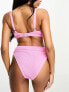 Фото #3 товара Peek & Beau Fuller Bust Exclusive crinkle triangle bikini top in pink