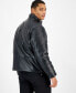 Men's Quilted Faux-Leather Puffer Jacket, Created for Macy's