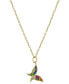 ფოტო #1 პროდუქტის Cubic Zirconia Butterfly Pendant Necklace in 18k Gold-Plated Sterling Silver, 16" + 2" extender, Created for Macy's