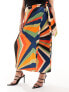 Never Fully Dressed Plus Jaspre midaxi skirt in starburst print