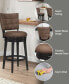 Фото #8 товара Барный стул для кухни Hillsdale Kaede Wood and Upholstered высокий 45"