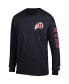 Men's Black Utah Utes Team Stack Long Sleeve T-shirt