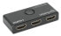 Фото #7 товара Manhattan HDMI Switch 2-Port - 8K@60Hz - Bi-Directional - Black - Displays output from x1 HDMI source to x2 HD displays (same output to both displays) or Connects x2 HDMI sources to x1 display - Manual Selection - No external power required - 3 Year Warranty - HDMI