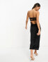 Pretty Lavish strapless midaxi dress in black