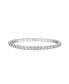 ფოტო #1 პროდუქტის White Cubic Zirconia April Birthstone Tennis Stretch Bracelet