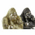 Decorative Figure DKD Home Decor 22 x 23,5 x 31 cm Silver Golden Colonial Gorilla (2 Units)