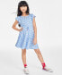 ფოტო #1 პროდუქტის Big Girls Love Flower Printed Tiered Dress, Created for Macy's