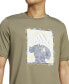 Men's Doodle Man Graphic T-Shirt Olive Strata, L - фото #2