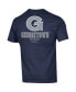 Фото #4 товара Men's Navy Georgetown Hoyas Stack 2-Hit T-shirt
