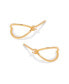 ფოტო #2 პროდუქტის White Topaz 14K Gold-Plated Vermeil Tinsley Earrings