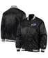 Фото #1 товара Men's Black Buffalo Bills Locker Room Satin Varsity Full-Snap Jacket