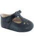 Baby Girl Soft Leather-Like T-Strap with Bow and Perforation