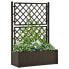 Фото #3 товара Garden Raised Bed with Trellis and Self Watering System Mocha