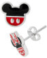 ფოტო #2 პროდუქტის Children's Minnie & Mickey Mouse Mismatched Stud Earrings in Sterling Silver