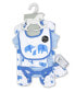Фото #2 товара Костюм для малышей Rock-A-Bye Baby Boutique комплект для мальчиков с слониками, 5 предметов в мешковине.