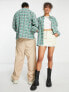 Фото #2 товара COLLUSION Unisex oversized check in green