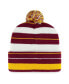 Men's Burgundy Washington Commanders Powerline Cuffed Knit Hat with Pom