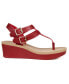 Фото #2 товара Women's Bianca Double Buckle Platform Wedge Sandals