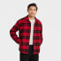 Фото #1 товара Men's Heavyweight Long Sleeve Flannel Button-Down Shirt - Goodfellow & Co Red L