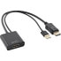 Фото #2 товара InLine HDMI F to DisplayPort M Converter Cable - 4K - black/gold - 0.3m