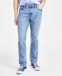 ფოტო #1 პროდუქტის Men's Straight Fit Tufts Blue Jeans, Created for Macy's