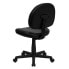 Фото #2 товара Mid-Back Black Leather Ergonomic Swivel Task Chair