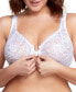 ფოტო #3 პროდუქტის Women's Full Figure Plus Size Wonderwire Front Close Stretch Lace Bra 9245