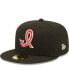 Фото #1 товара Men's Black Indianapolis Indians Authentic Collection Team Alternate 59FIFTY Fitted Hat