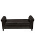 Hayes Contemporary Upholstered Storage Ottoman Bench with Rolled Arms