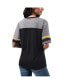 ფოტო #2 პროდუქტის Women's Black Pittsburgh Steelers Track T-shirt