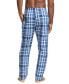 ფოტო #3 პროდუქტის Men's Plaid Woven Pajama Pants