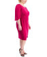 Фото #3 товара Plus Size Chiffon-Sleeve Sheath Dress