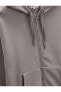 Fermuarlı Sweatshirt Kapüşonlu Cep Detaylı Uzun Kollu