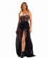 Фото #1 товара Women’s Cupshe X JoJo Sheer Black Glitter Maxi Beach Dress