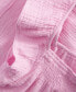Фото #3 товара Women's Cotton Gauze Flutter-Sleeve Top, Created for Macy's