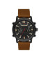 ფოტო #1 პროდუქტის Redlands Men's 47mm Analog-Digital Watch Brown