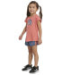ფოტო #4 პროდუქტის Little & Toddler Girls Graphic T-Shirt & Mesh Shorts, 2 Piece Set