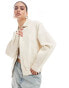 Фото #1 товара Pull&Bear cotton Dad jacket in ecru