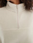 Фото #3 товара ASOS DESIGN half zip fleece in stone