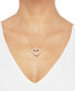 Cubic Zirconia Heart Pendant Necklace in Sterling Silver