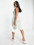 Фото #2 товара Puma Classics ribbed midi dress in pastel green