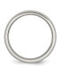 Фото #2 товара Stainless Steel Brushed Polished 6mm Flat Edge Band Ring