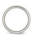 Stainless Steel Brushed Polished 6mm Flat Edge Band Ring